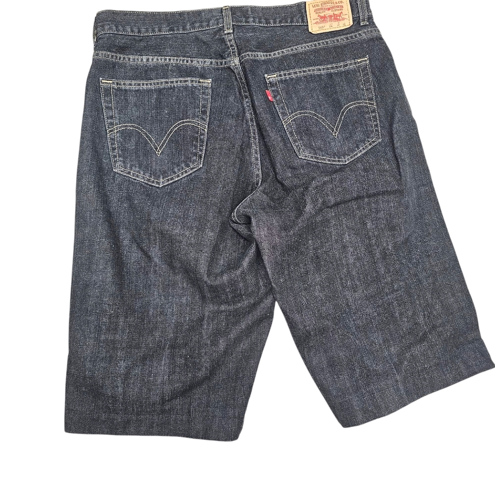 Levi's 569 Loose Straigh Denim Shorts Black W36 Youth 18 Husky